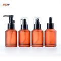 Wholesale Custom 60ml 100ml Empty Frosted Essential Oil Lotion Cosmetic Glass Pump Bottle