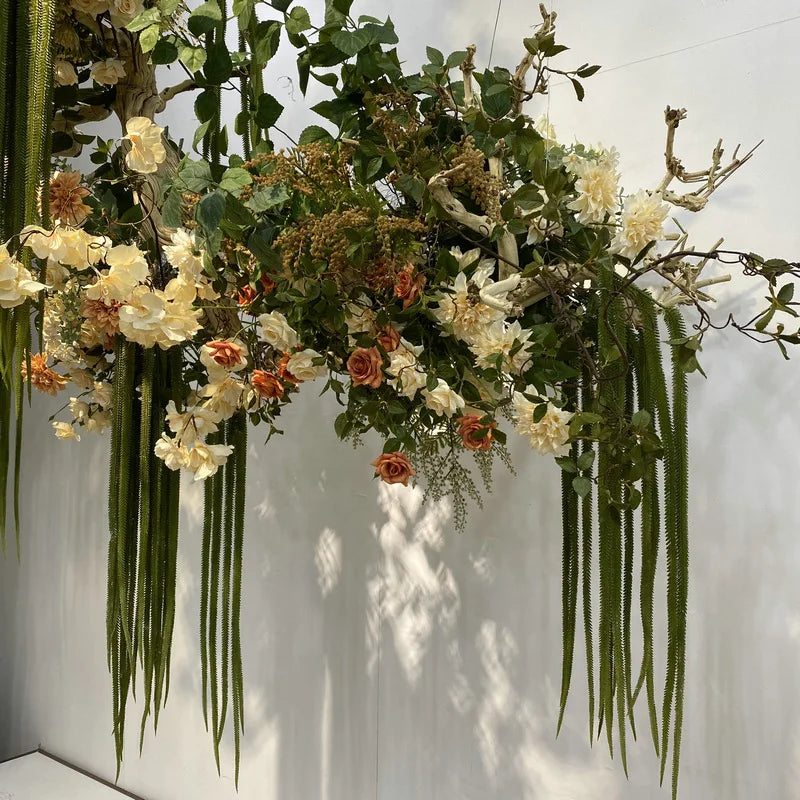 A-1217 Ceiling Hanging Artificial Flower Wedding Decoration Wall Soft Plastic Artificial Hanging Plants