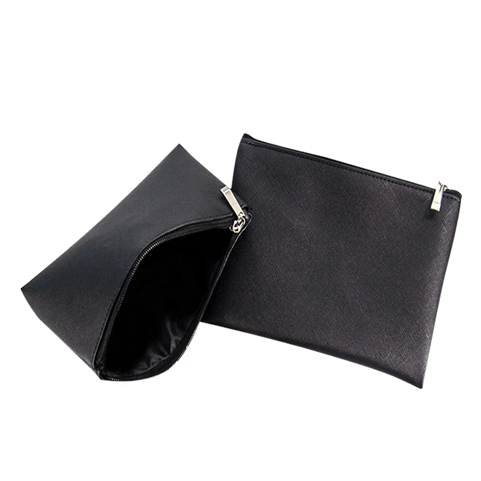 Luxury Small Cross Stripe PU Leather Cosmetic Bag Women Travel Rose Gold Makeup Bag Custom Private Label Metal Logo