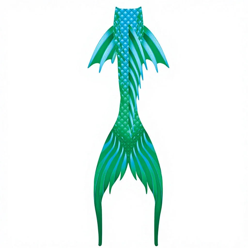 Women's Sexy Large Fluke Mermaid Print Swimming Skin Tail Costume for Mermaid Class Bodysuits