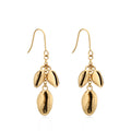 OEM Collection of Gold Plated Drop Earrings for Women Nantiallergy Metal Shell Fashion Jewelry Brand Oorbellen