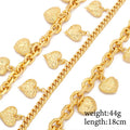Factory Wholesale Personalised 24K Gold Plated Heart Shape Charm Bracelets for Women Fashion Design