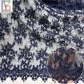 Navy Blue 100% Polyester Sequins Embroidery Lace Party Dress Mesh Tulle Sequins Embroidery Bridal Lace Fabric
