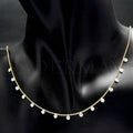 Cadermay S925 Silver With Yellow Gold Plated D VVS Pass Diamond Tester 3mm Drilled Moissanite Necklace