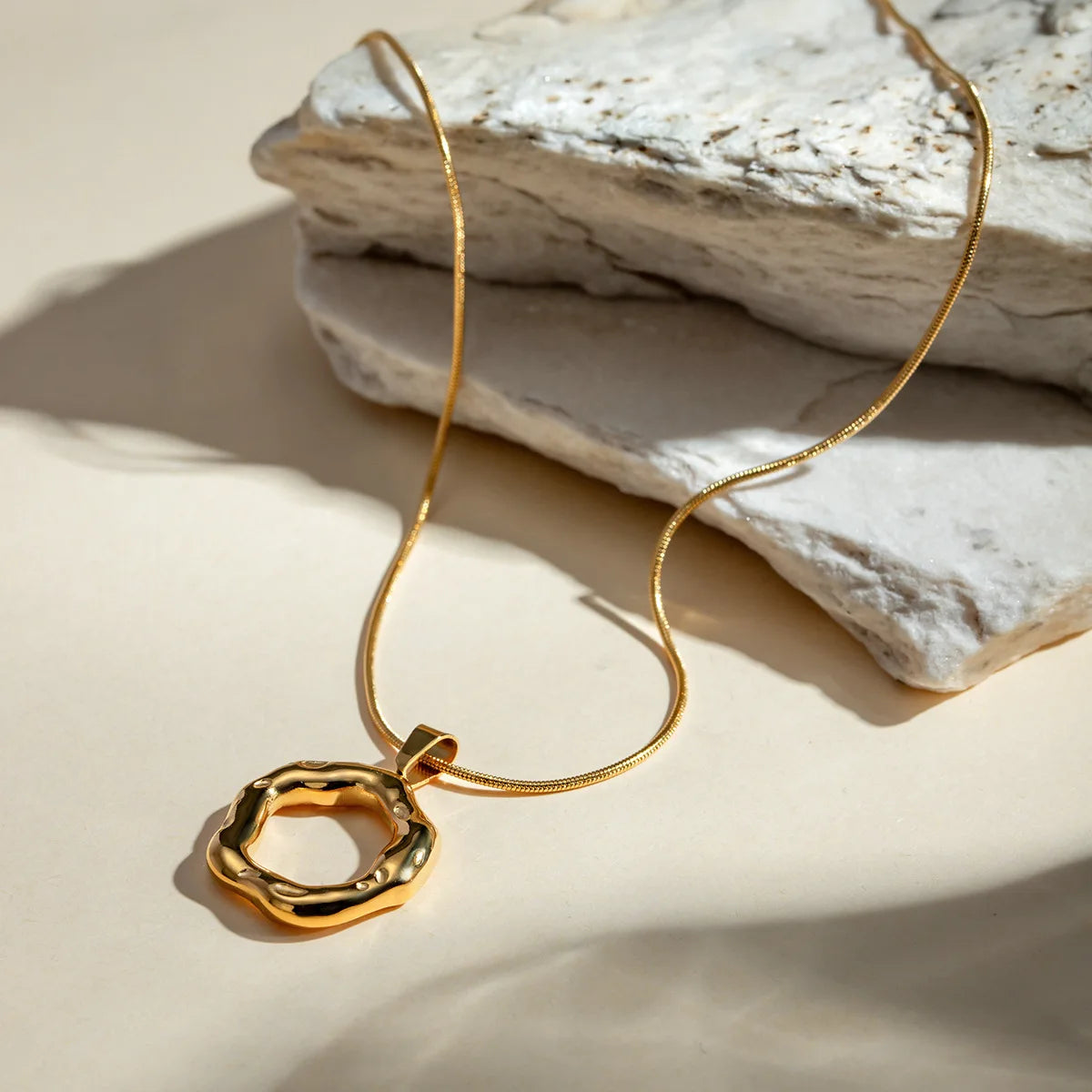 Fearless Gold Necklace 18k Gold Plated Waterproof Snake Chain Tarnish-Free Daily Luxury Effortless Statement Jewelry
