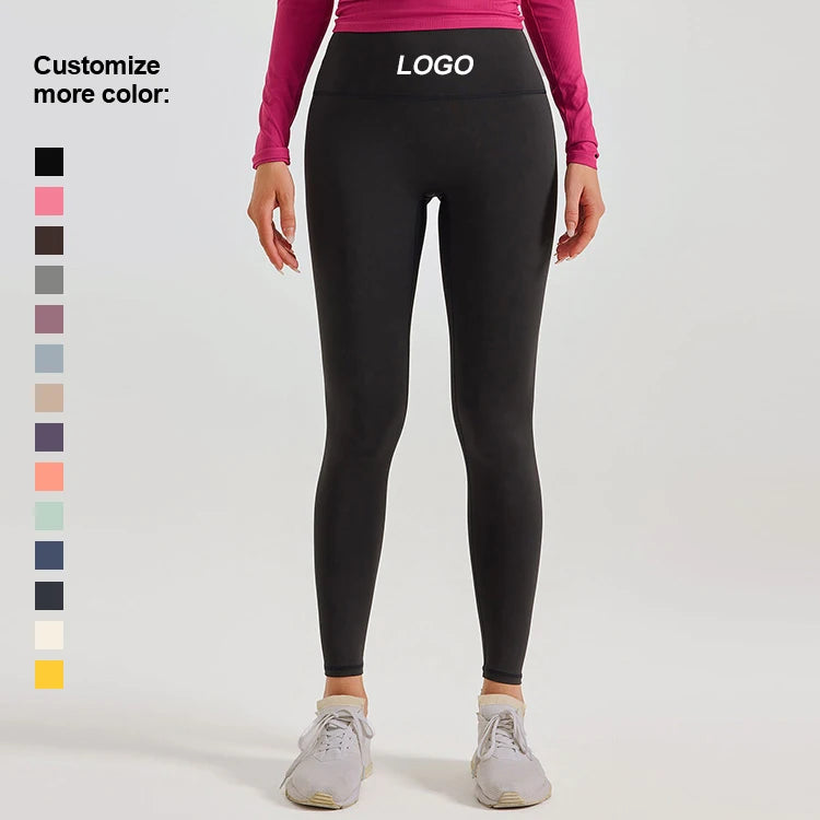 OMMK001 Custom logo EU Size Women's Yoga Gym Pants High-Waisted Scrunched Butt Fitness Leggings Quick Dry Trousers
