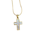 Wholesale Custom Classic Cross Necklace for Women White Mother of Pearl Shell Pendant Neck Religious Gift Jewelry MegaBDM