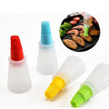 High Temperature Resistant Silicone Oil Bottle With Brush Grill Liquid Oil Brushes Pastry Kitchen Baking BBQ Brush