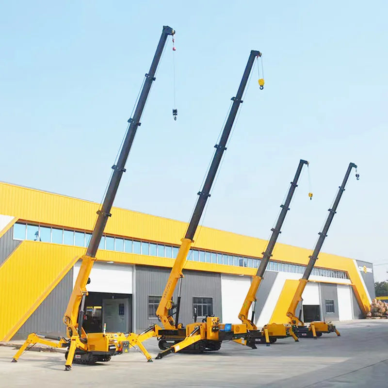 3ton Spider Articulated Boom Lift Crane Spider Crane Fly Jib Knuckle Boom Crawler Spider Crane Lift
