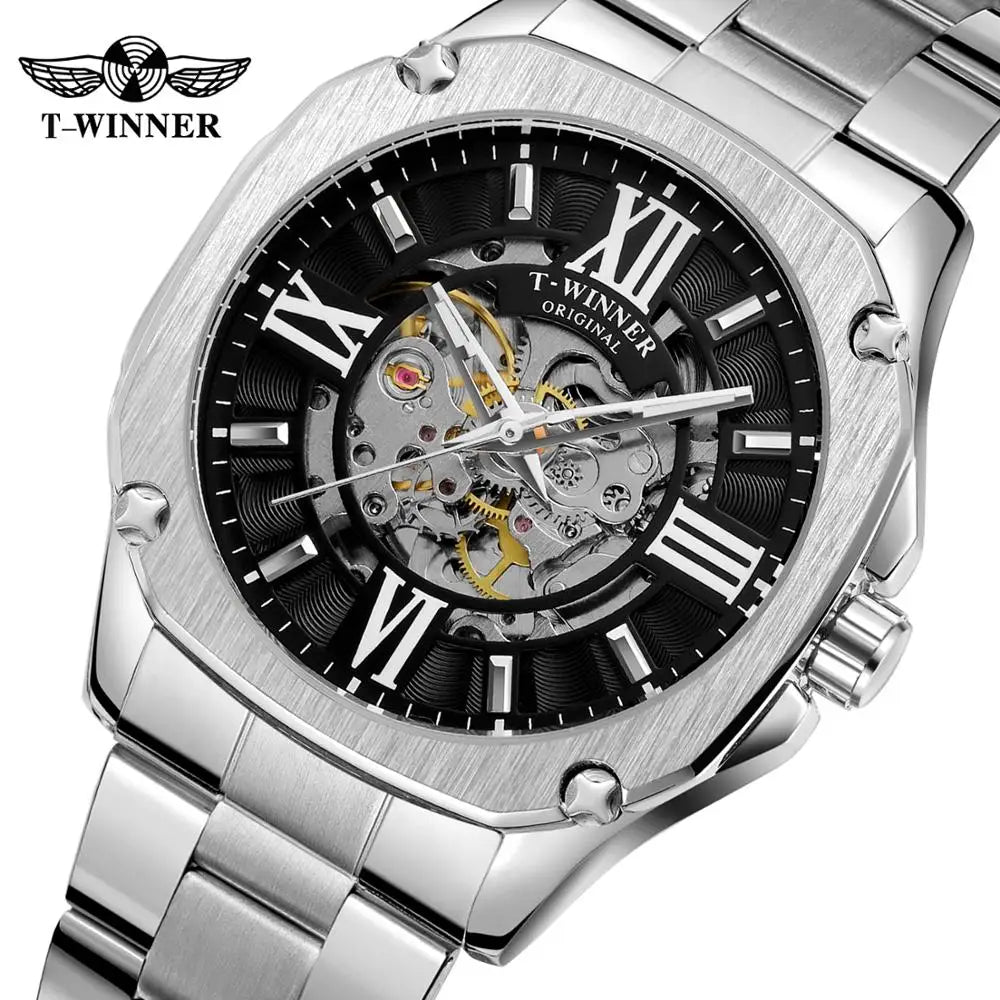T-WINNER 2024 New Arrival Gold Reloj Hombre Automatic China Manufacturer Uhren Custom Men Watches