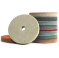 PMS 5inch Diamond Sponge Buffing Sanding Pads  Backing Granite Marble Stone Polishing