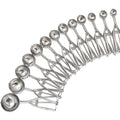 13-Piece 201/304 Stainless Steel Cookie Dough Scoop Set Trigger Release Ice Cream Baking Meatball Muffin Scooper Metal Toolset