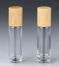 5ml clear Glass Roll on Bottle Bamboo Cap Roller Bottle with Stainless Steel Roller Ball