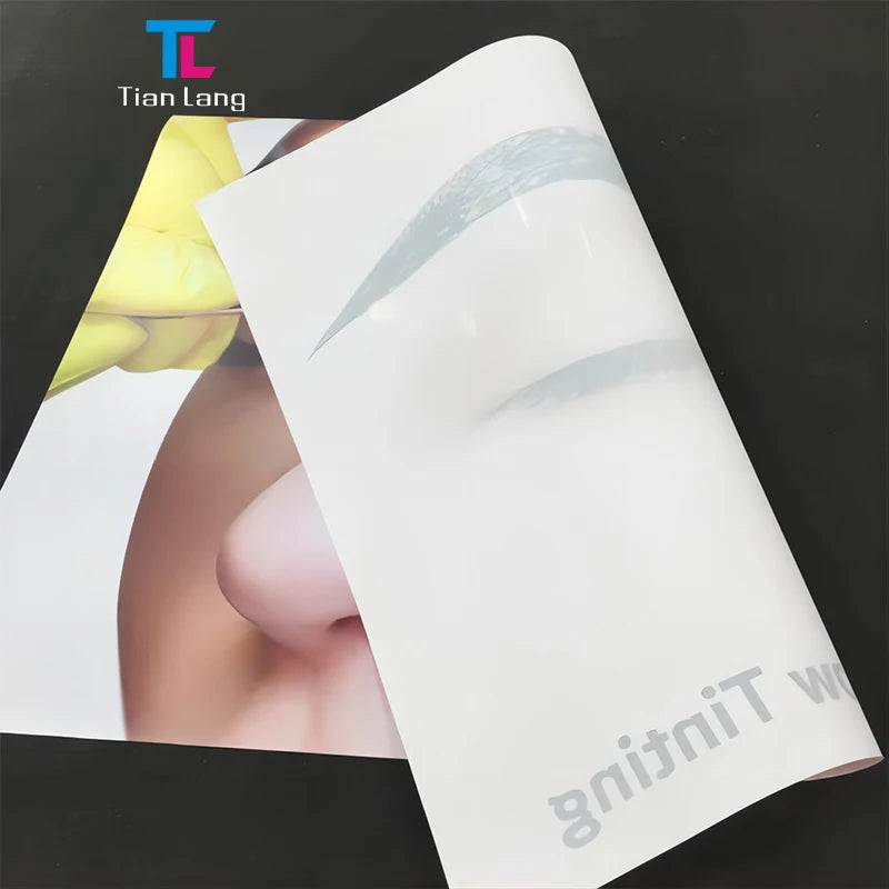Super Smooth Stay Flat PET Film Front Lit Grey Back for X Banner Roll up Banner and Poster Printing