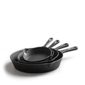 Old-Style Classic Cast Iron Kitchenware Set Small Non-Stick Egg Frying Pan with Uncoated Metal Household Oil Splatter Pan