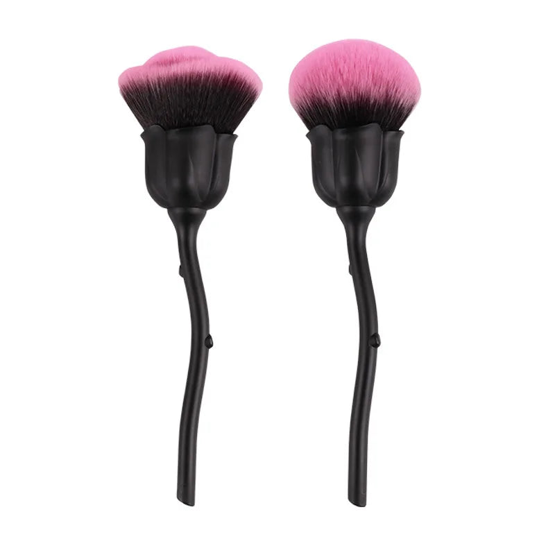 Wholesale Soft Hair Rose Powder Blusher Brush Single Nail Dust Makeup Brush Multifunction Makeup Tools Customized