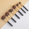 New Design Luxury Brown Makeup Brush Set Brown and Gold With Travel Bag