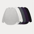 Custom Logo 100% Cotton 305gsm Casual Scoop Bottom Unisex T Shirts Long Sleeve T-shirt for Men