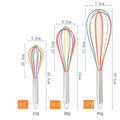 Wholesale Mini Egg Whisk Beater Silicone Plastic Blender Stainless Steel 410 Handle Simple Style for Home Kitchen Cooking Baking