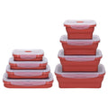 New Arrivals Portable Silicone Bento Box Set Collapsible Heatable Microwave Safe Dishwasher Safe Custom Color Lunch Box