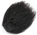 SH in Stock Afro Black Kinky Curly Remy Brazilian Human Hair Extensions 4B-4C Drawstring Grade Ponytail Wigs