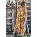 Animal Print Bikini Cover Ups Summer Seaside Dress Resort Chiffon Swimsuit Cover Ups