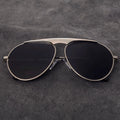 Luxury Simple Sunglasses UV400 Sun Shades Pilot Driving Eye Glasses Senior Texture Oval Metal Frame Designer Sunglasses Men
