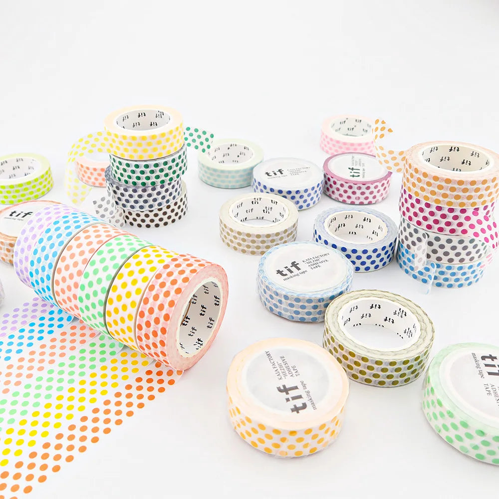 Polka Dot and Paper Tape DIY Decorative Tape for School Students Creative Shredded Hand Account Tape 15mm*10m