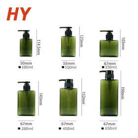 250Ml Soap Dispenser Square Foam Pump Bottle Empty PETG Square Foam Pump Bottles 450ml Transparent Facial Cleanser Bottle