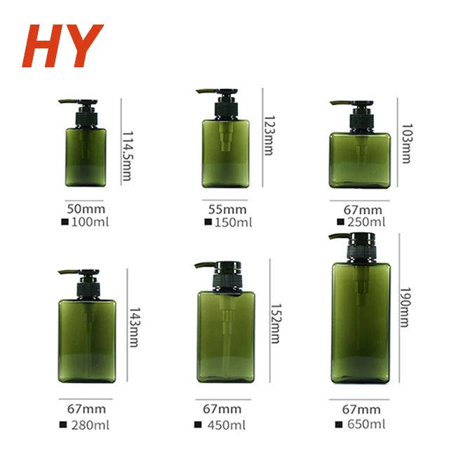 250Ml Soap Dispenser Square Foam Pump Bottle Empty PETG Square Foam Pump Bottles 450ml Transparent Facial Cleanser Bottle