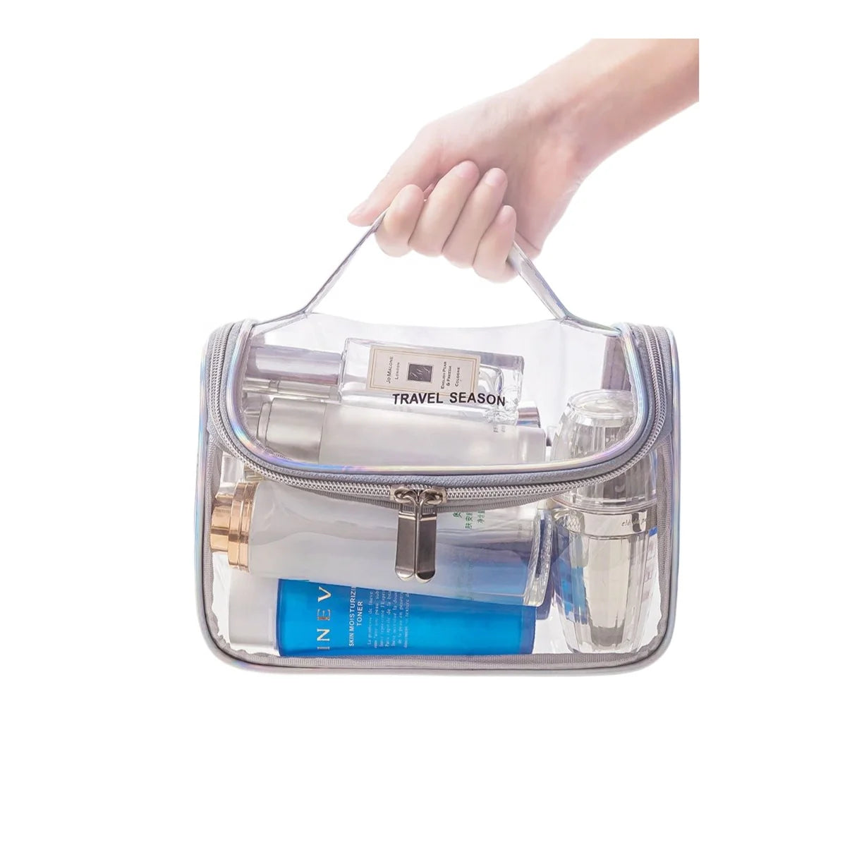 Transparent Bag Large Capacity Waterproof Travel Cosmetic Bag Packing Cubes Clear Custom Makeup Bag