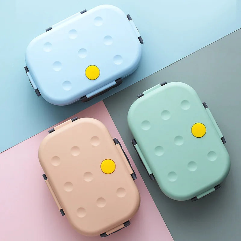 Durable Dishwasher Microwave Safe BPA Free Food Grade Plastic Storage Food Container Bento Box 3 Divided Lunch Box