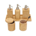 Factory Supplied Wood Grain Household Washroom Accessories Resin Bathroom Accessory Set