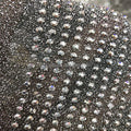 Wholesale 2mm Aluminum Transfer Crystal Stone Mesh Sheets Trimming Hot Fix Rhinestone Iron on Trims Bags
