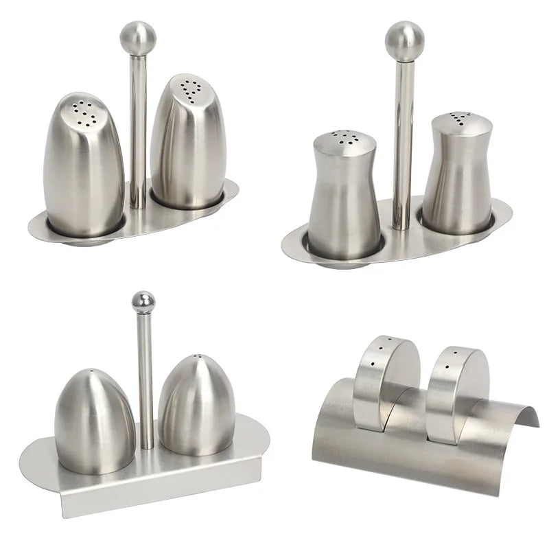 Western Restaurant Seasoning Box Salt Jar Stainless Steel Spice Jar Pepper and Chili Powder Seasoning Shaker Cumin