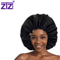 ZTZI Double Layer Solid Color Hair Bonnet Cap Adjustment Buckle Custom Designer Women HairWraps Satin Silk Sleep SleepHairBonnet