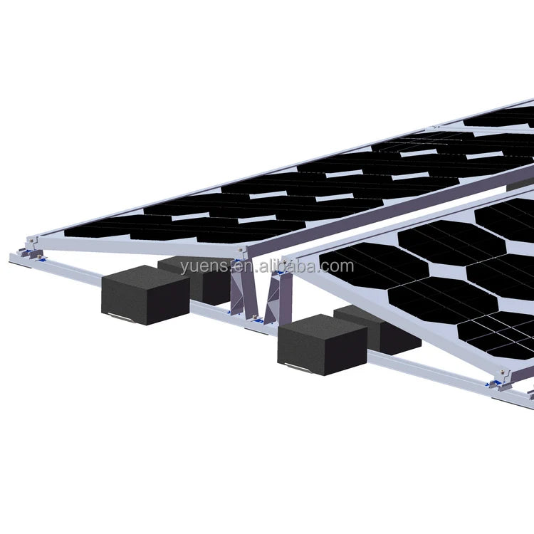 Yuens OEM so Easy Ballast East-west Pv Flat Rooftop Aluminum Triangle Bracket Solar Roof Mounting System