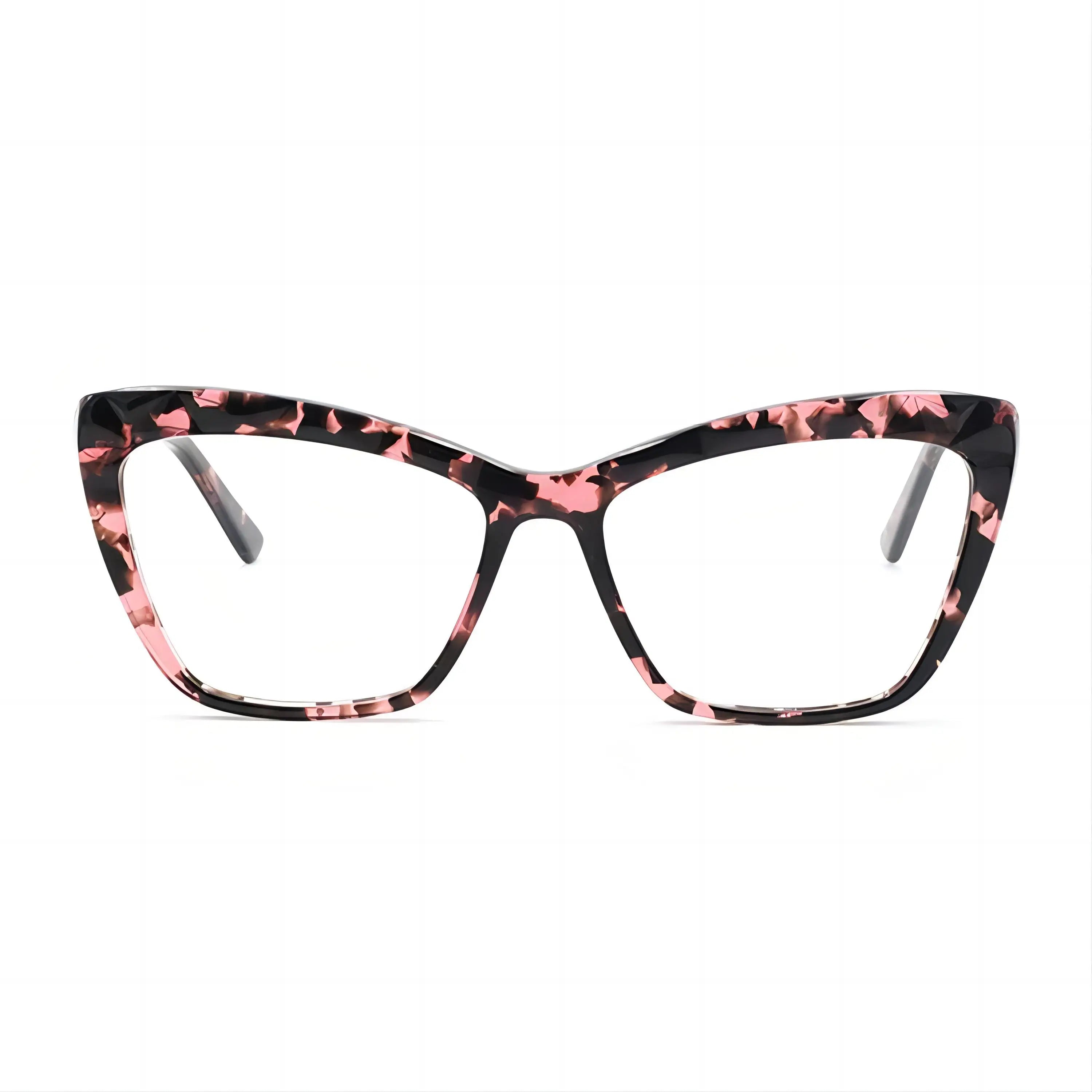 Fashion Floral Design Acetate Frame Eyeglasses Optical Lenses Women Eyeglasses Eyewear