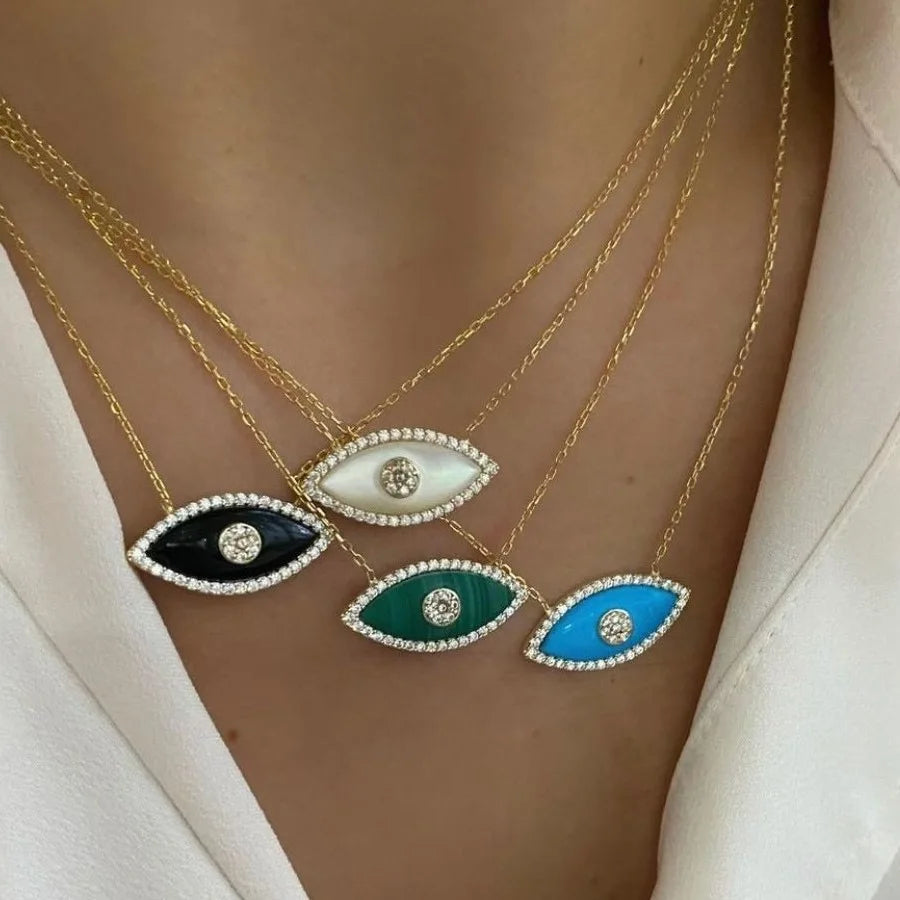2024 New Arrival 18k Gold Plated Evil's Eye Necklace for Woman