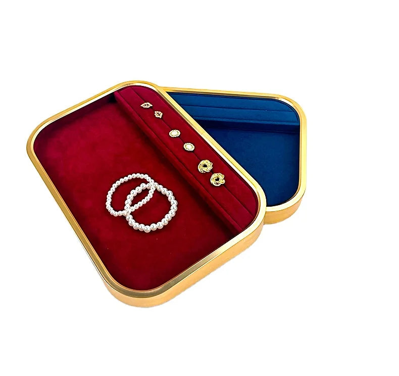 Fine Jewelry Store Metal Jewelry Display Tray Necklace Pendant Jewelry Ring Plate Watch Bracelet Display Props