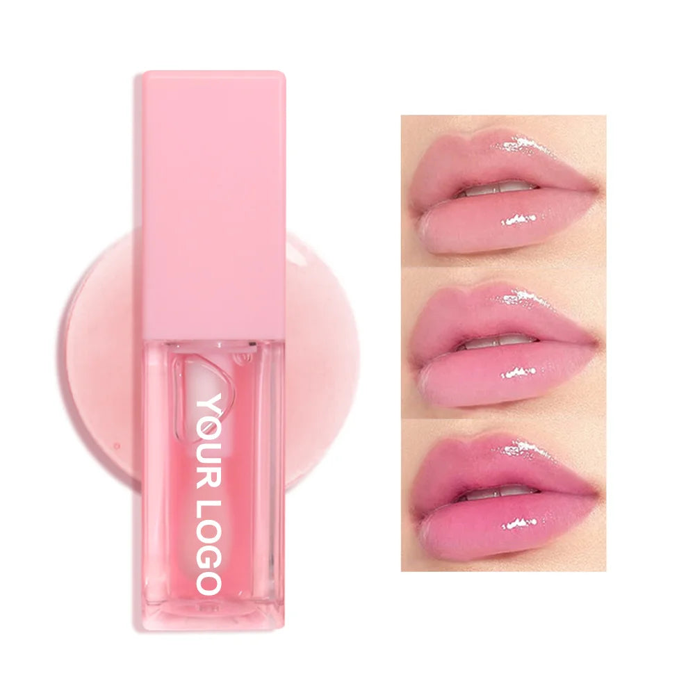 Cosmetics Makeup Custom Logo High Pigment Fruit Hydrating Plumper Vegan Lip Oil Tinted Private Label