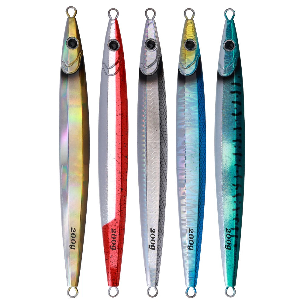 Lance Metal  Jig  100g 130g 160g 200g Luminous Fishing Lure  Speed Metal Lure Lead Fish Jigs Saltwater Vertical Jigging Lure