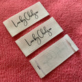 Lovely Design Safe Organic Cotton Label for Toyspromotional Trademark logo Bleach White Cotton Tags