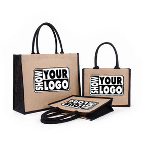 Custom Design Accept Jute Bag Waterproof Shopping Bag Portable Handle Reusable Grocery Bag