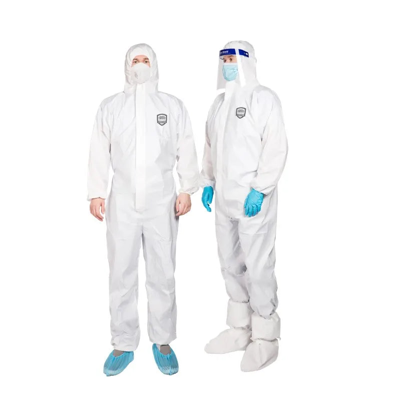 Breathable Anti-Static Microporous Non-woven Work Clothing PE PP Welding Protective Suit Disposable Coverall With Hood