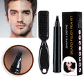 VERONNI Beard Filling Pen Kit Filler Pencil with Shaving Brush Styling Facial Hair Engraving Liquid Waterproof Moisturizing