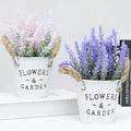 New Artificial Flowers Long Realistic Purple Flowers Artificial Lavender in Pot Decorative Flowers