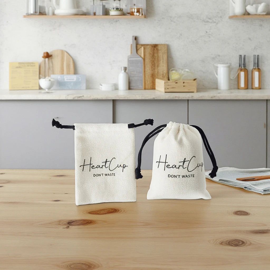 Recyclable Drawstring Canvas Jewelry Pouches Custom Natural Cotton Small Accessories Bags for Gemstone Earrings