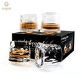 Wholesale Rotating Whiskey Glasses 4 Pcs/Set Glass Cups Whiskey Glass Gift Box for Commercial Gifts Bar Household