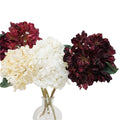 New Design Burnt Edge Hydrangeas Faux Dried Flowers Silk Artificial Hydrangea Flower for Decor